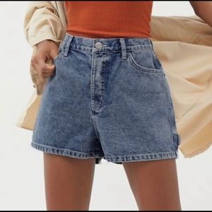 UO BDG UO-76 High Rise Button Up Jean Shorts